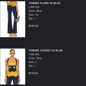 I.AM.GIA Blue Flare Pants and Top set